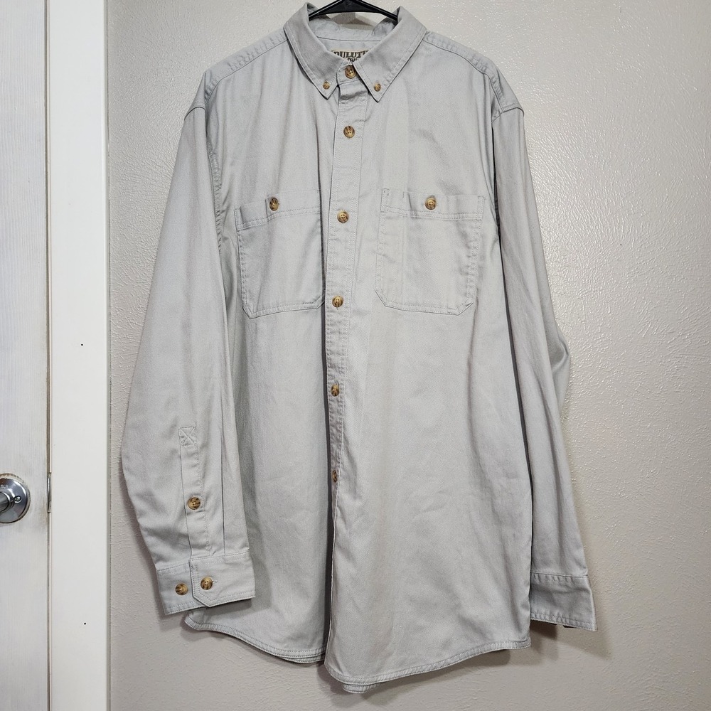 Duluth Trading Co Mens Large Tall L Tall Button Down Long Sleeve Shirt Workwear